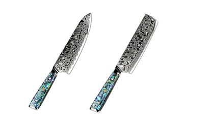 The Emperor - Set of 2 - Japanese Folded Damascus Steel Knives