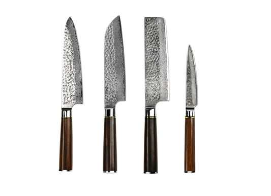 Kyoto - Set of 4 - Japanese Folded Damascus Steel Knives